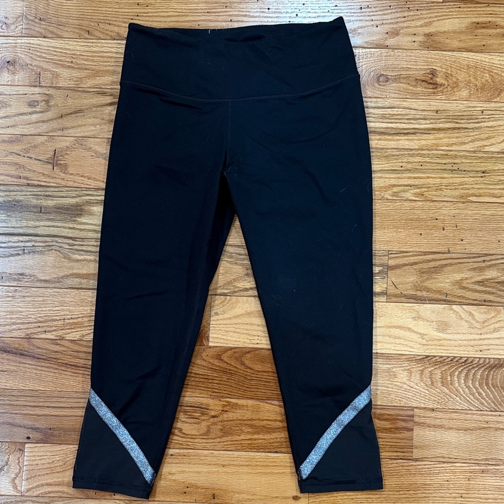 Victoria's Secret Black Leggings with Silver Accents